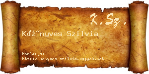 Könyves Szilvia névjegykártya